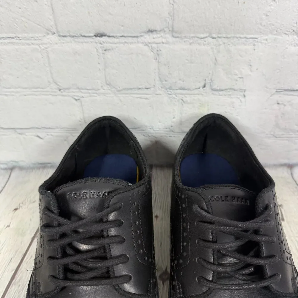 Cole Haan Wingtip Oxford Shoes Men’s Size 10 Black Leather Waterproof Dress